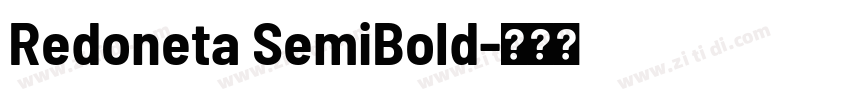 Redoneta SemiBold字体转换
